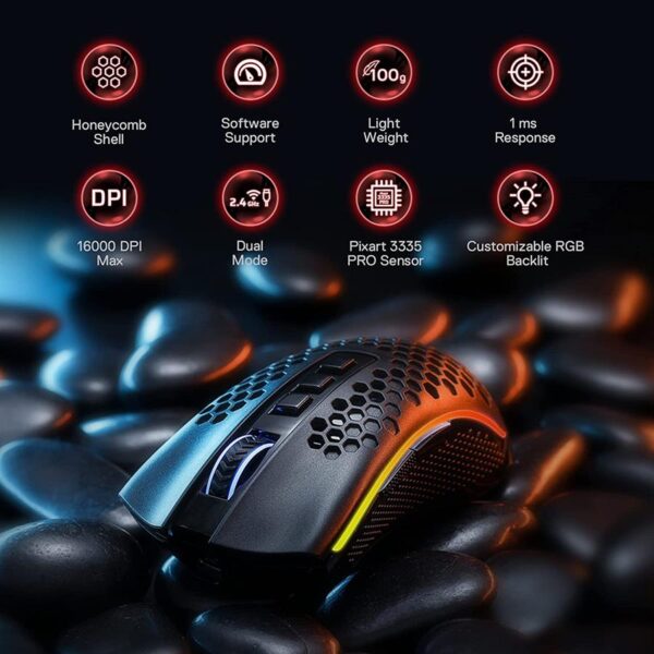 MOUSE REDRAGON STORM PRO M808-KS BLACK