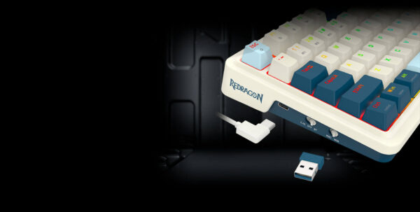 TECLADO REDRAGON EISA PRO K686AK RGB WHITE/BLUE