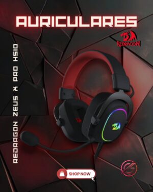 AURICULARES REDRAGON ZEUS X H510P-RGB BLACK